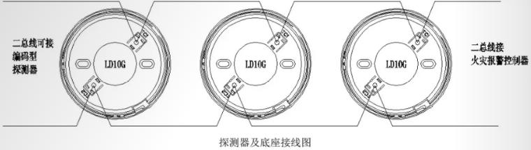 JTY-GM-LD3000G點(diǎn)型光電感煙火災(zāi)探測器接線圖